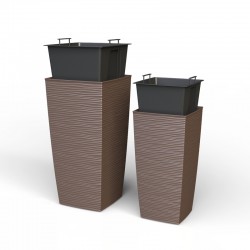 Cvetlični lonček FINESA - višine 46cm ali 57cm mocca