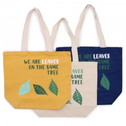 Pamučna torba s printom - We are Leaves - prirodna boja