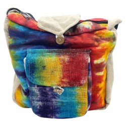 Tiedye Konopná študijná taška s predným vreckom