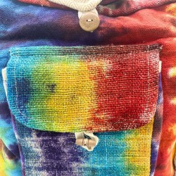 Konopná studijní taška Tiedye s přední kapsou