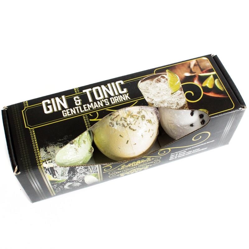 Sada troch bômb do kúpeľa Gin & Tonic
