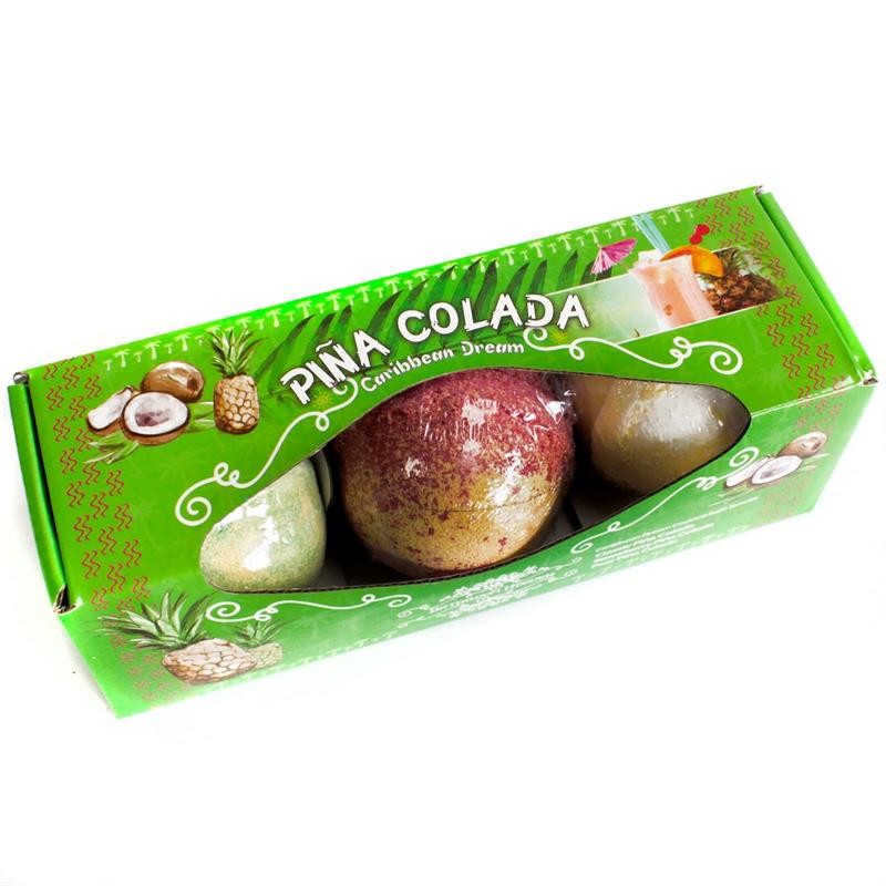 Sada troch bômb do kúpeľa Piňa coláda