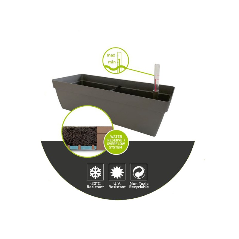 Žardinjera Melrose sa mjeračem nivoa  i rezervoarom vode